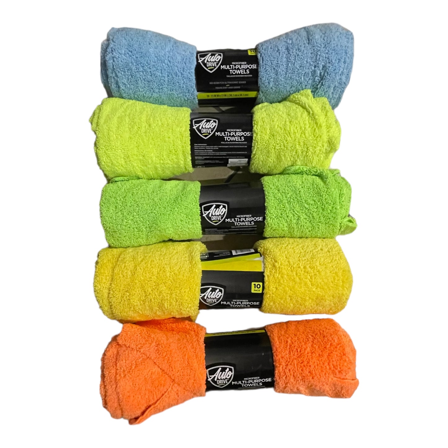 Toallas multiuso de microfibra en pack de 10 unidades