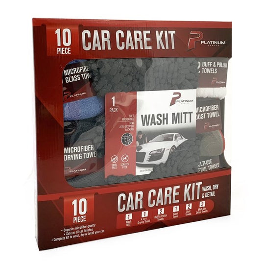 Kit de 10 piezas para el cuidado y limpieza de vehículos