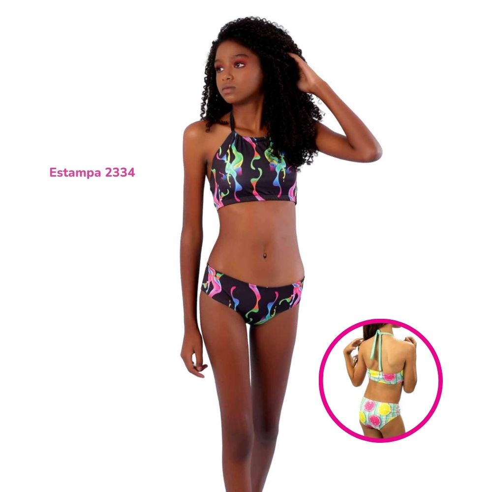 Bikini juvenil Levanta Bumbum Neon Party