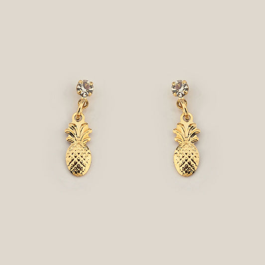 Aro piña colgante con cristal